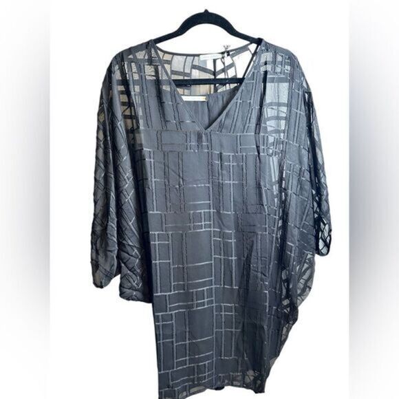 NWT Three Eighty Two Women’s Black 2 Piece Caftan Mini Dress  - Size M - Picture 1 of 7